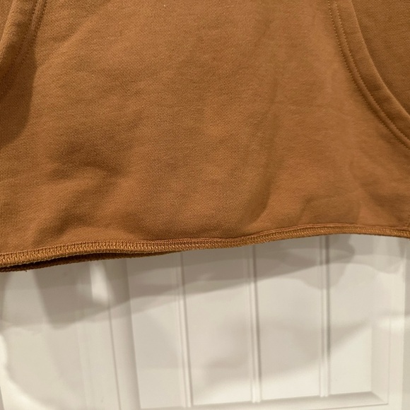 Be a Good Person Hoodie. Brown. Like new condition. XS. Raw sleeves. - Picture 3 of 9